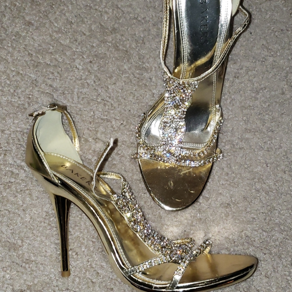 Gold dress sandals - Picture 2 of 3